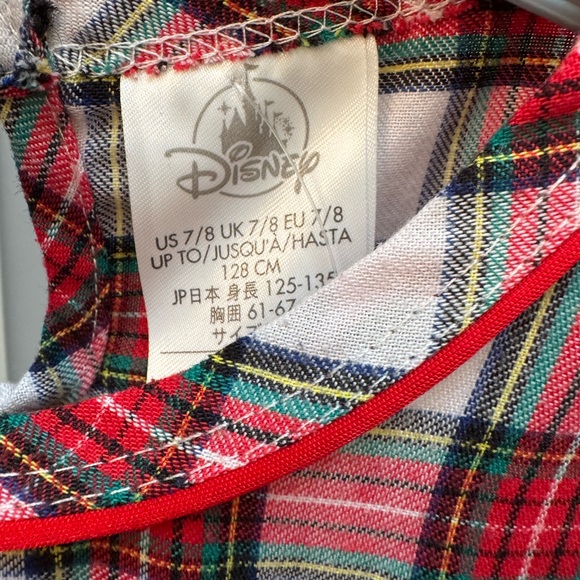 NWOT Disney Store Girls Minnie Holiday Plaid Nightgown Dress - Picture 4 of 4